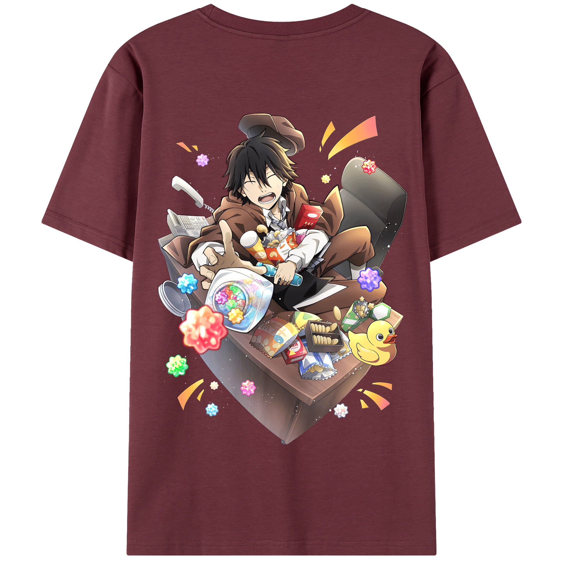 （画像用） 文豪ストレイドッグス Bungo Stray Dogs 綿100％半袖Tシャツ（背面プリント）